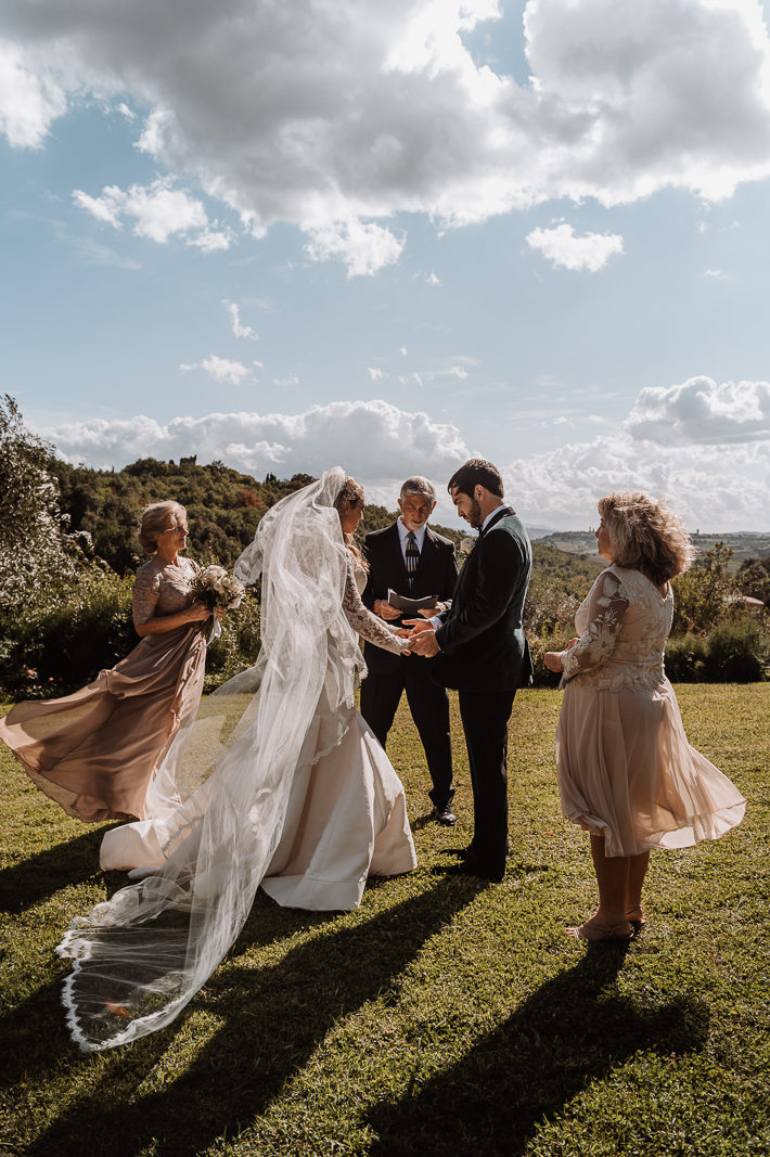 Elopement Ceremony with view Tuscany