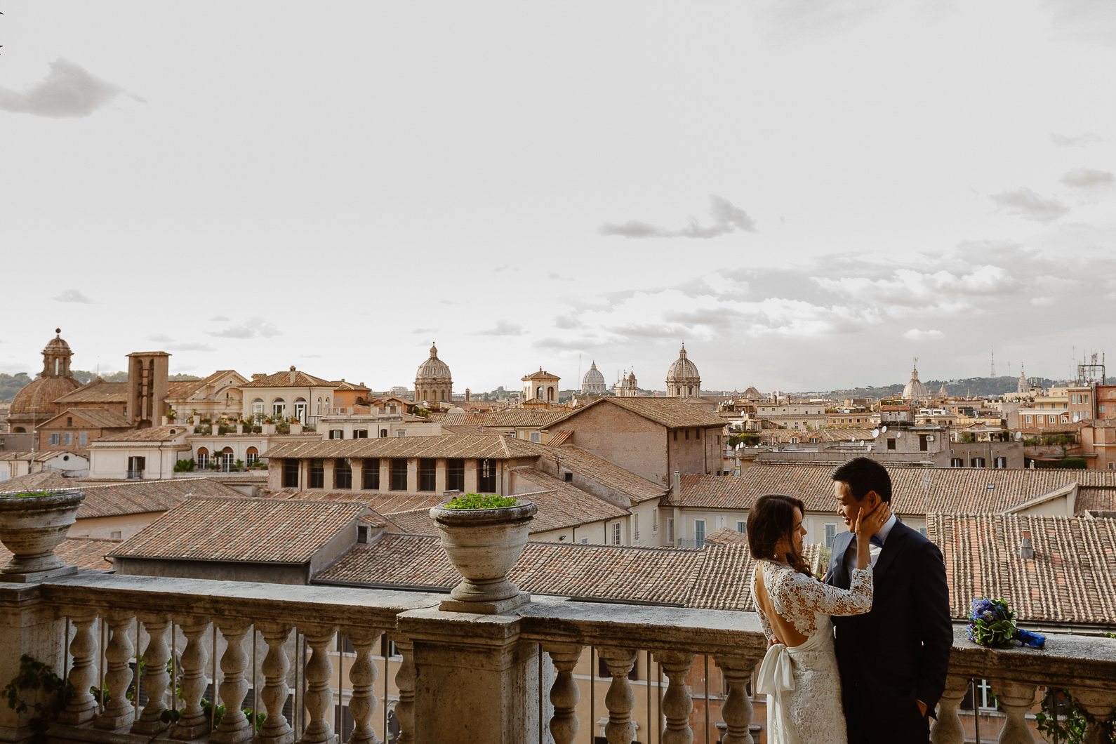 couple enjoying the view in Rome