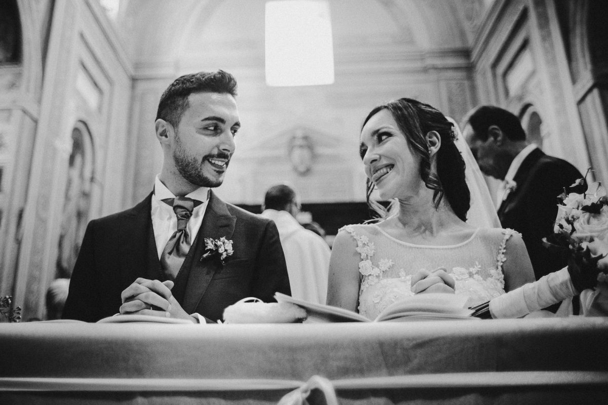 couple getting married in a church in Rome